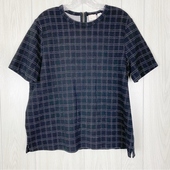 Anthropologie Tops - Anthroplogie | Postmark | Keisha Grid Short Sleeve Top Size XL
